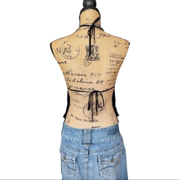 ECOTE boho Bralette top beaded back & neck tie fully lined size SMALL - Picture 14 of 15